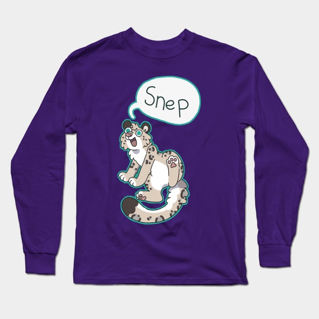 Snep Snow Leopard Long Sleeve T-Shirt by goccart